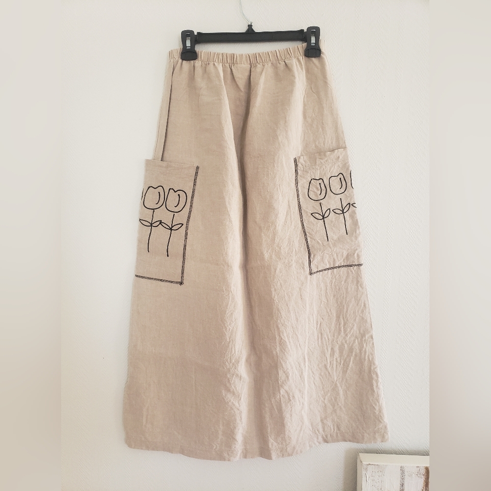 Boutique linen weino New York midi/maxi skirt xs-m